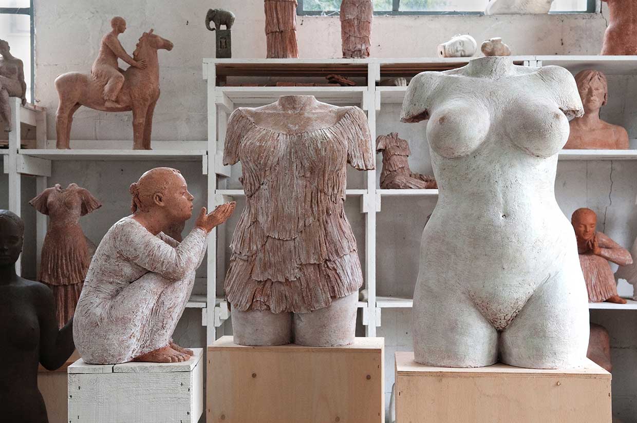 Atelier Pietrasanta, Italien, Terracotta Skulpturen